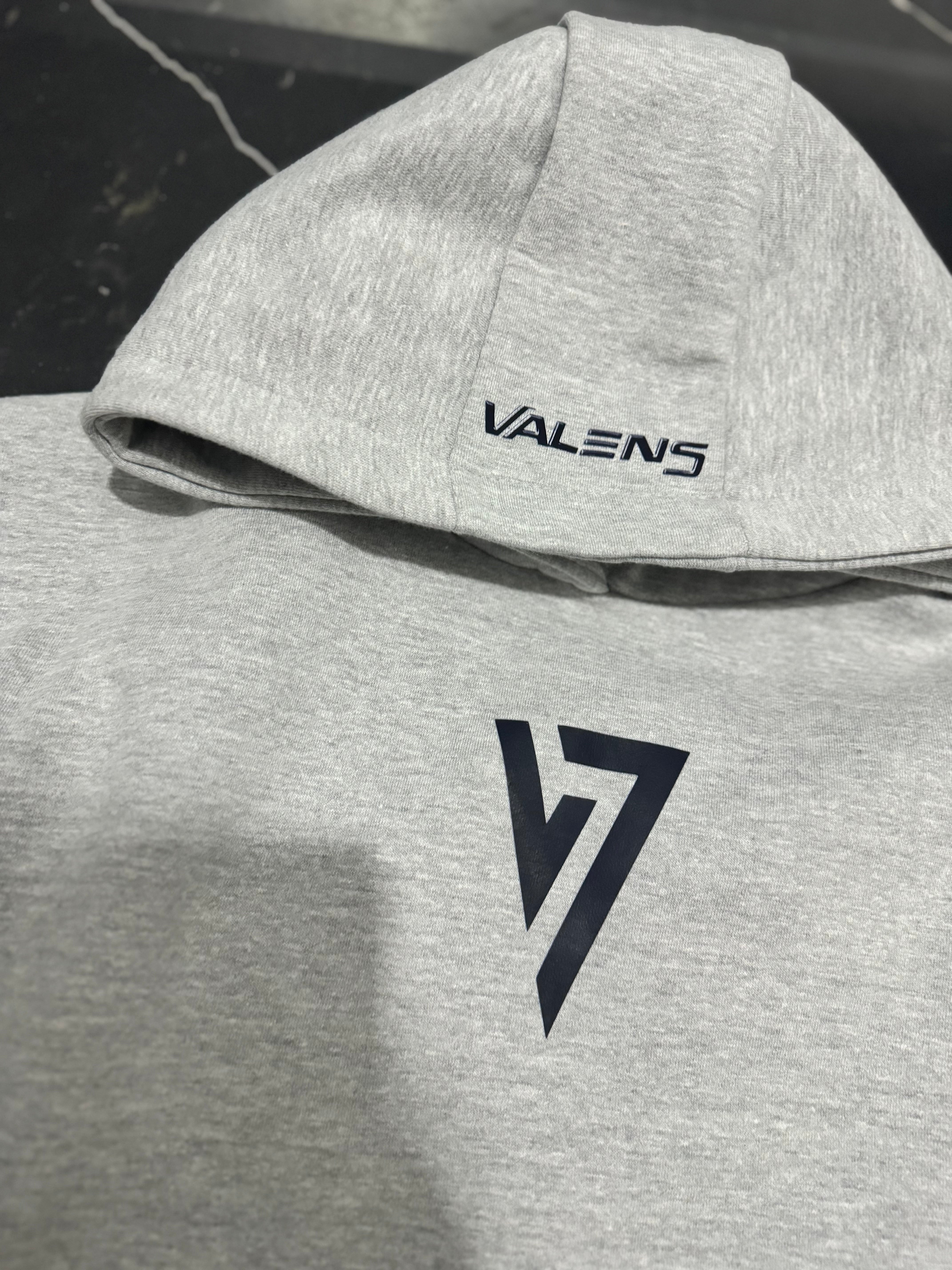 Grey & Black Relaxed Fit Hoodie