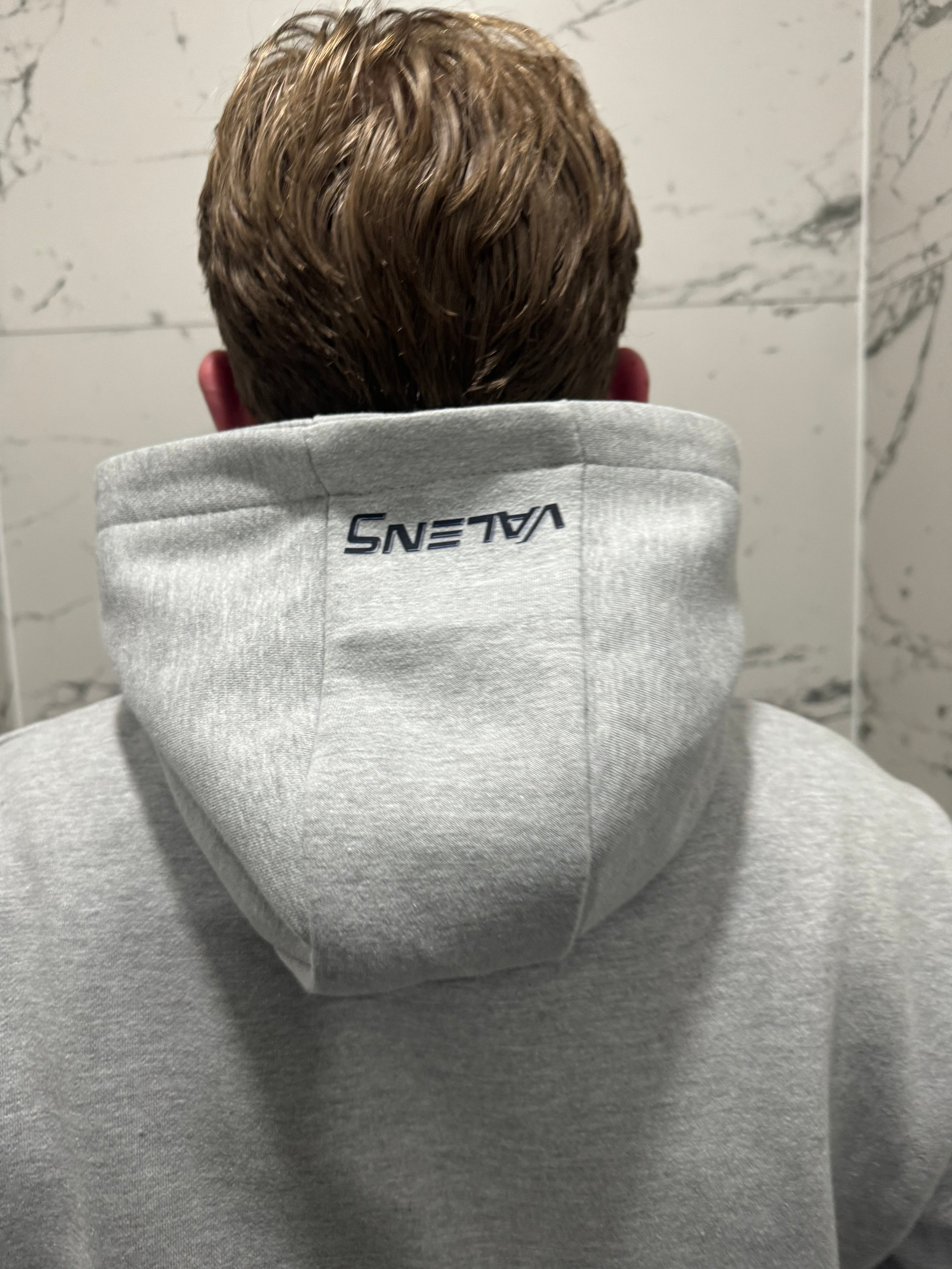 Grey & Black Relaxed Fit Hoodie