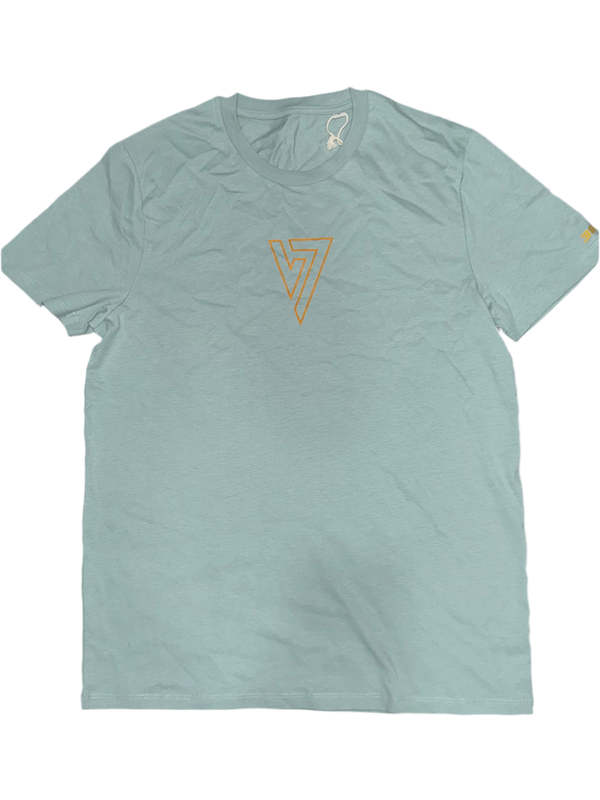 Turquoise & Orange luxury tee