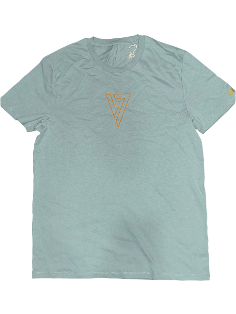 Turquoise & Orange luxury tee