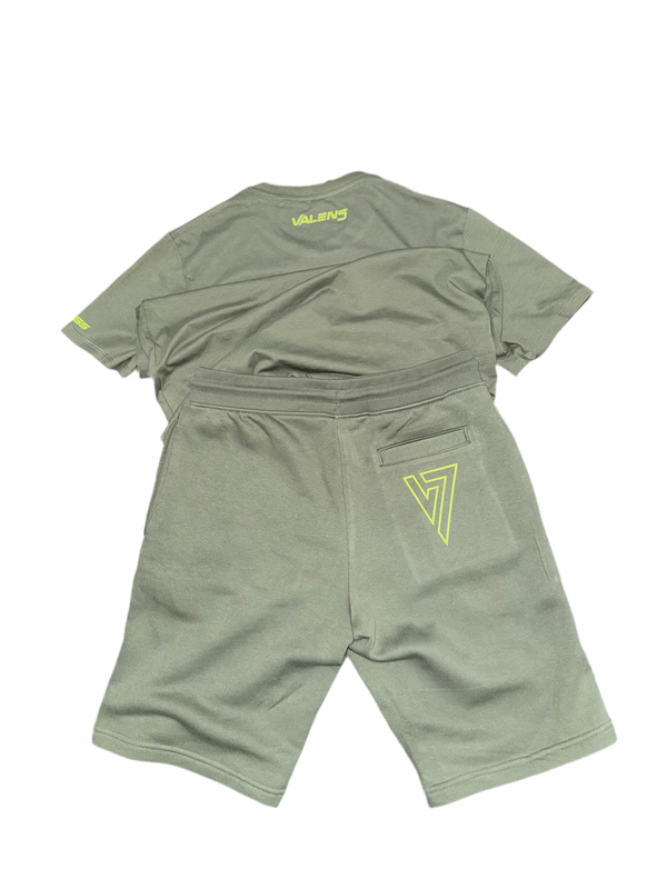 Khaki & Neon Co-Ord