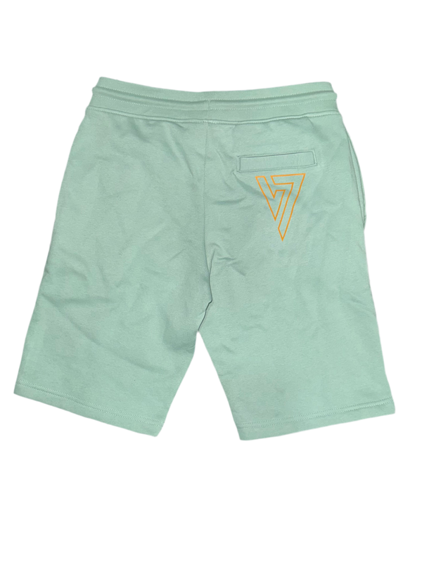 Turquoise & Orange luxury shorts