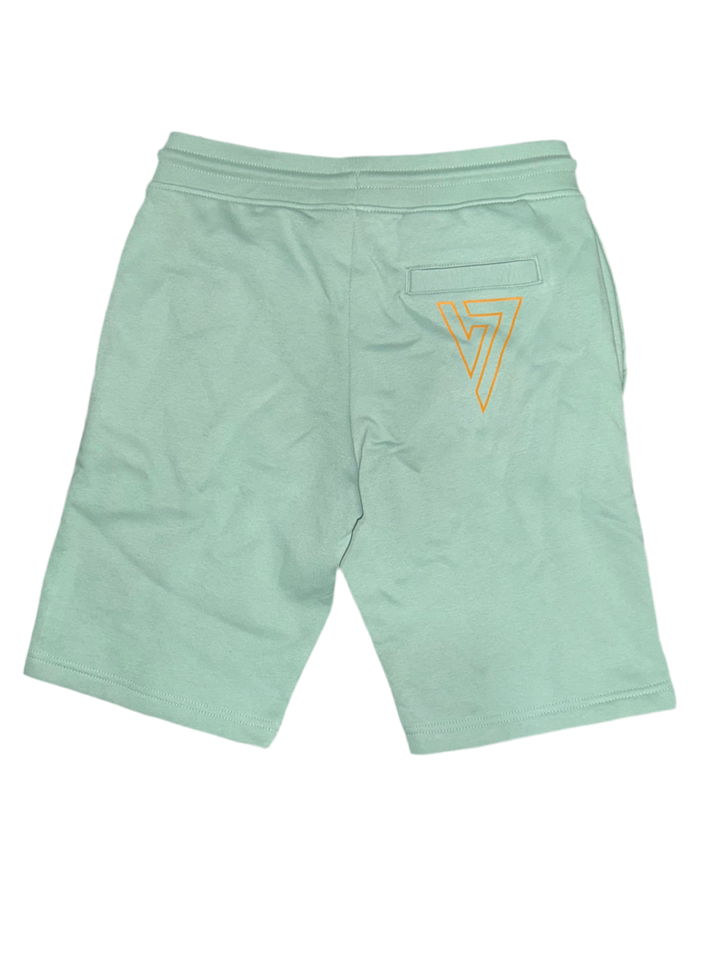 Turquoise & Orange luxury shorts