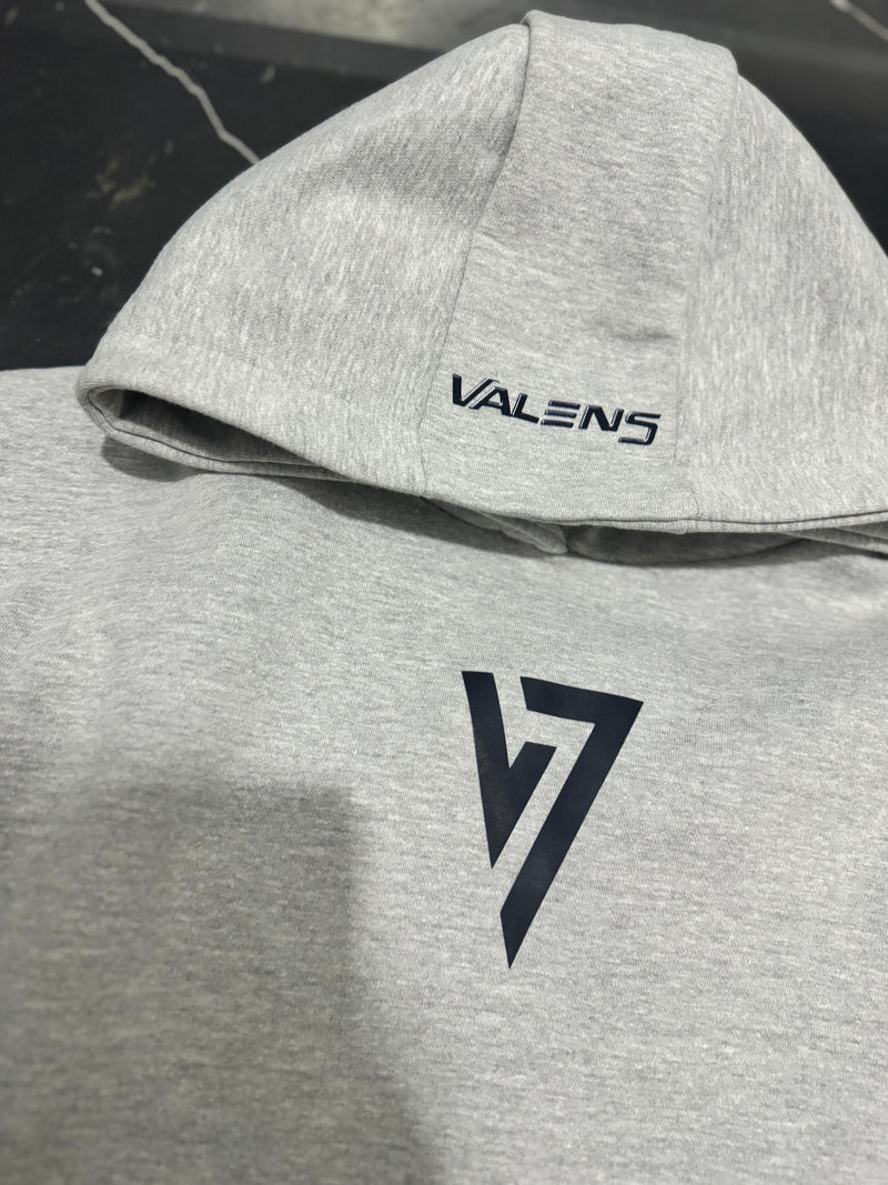Grey & Black Relaxed Fit Hoodie