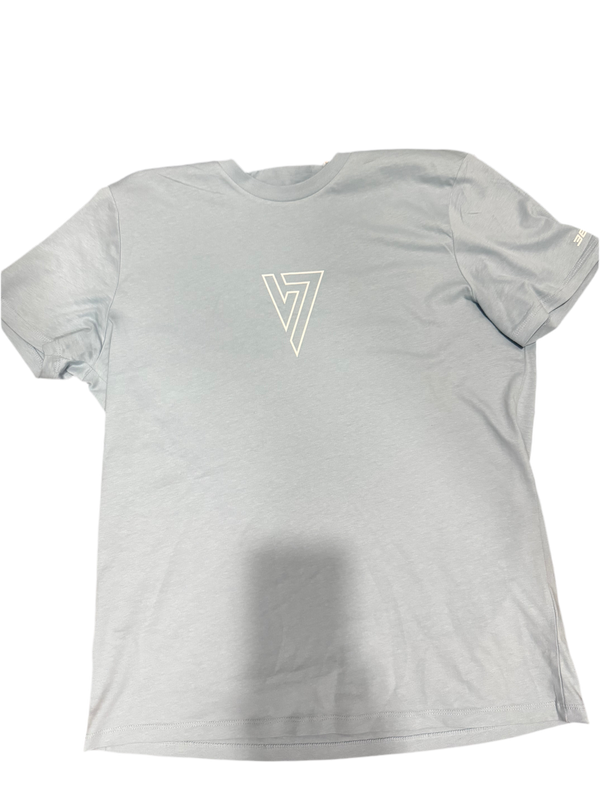 Sky Blue & White luxury Tee