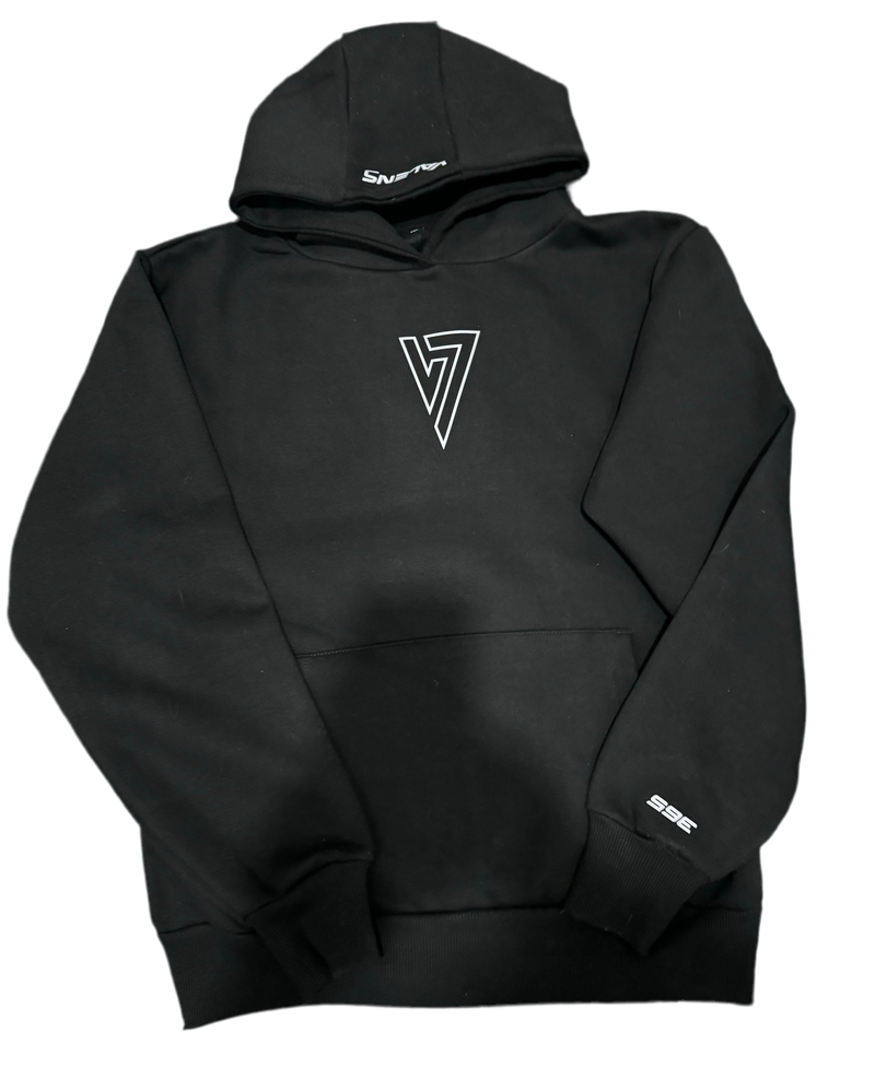 Black & White Relaxed Fit Hoodie