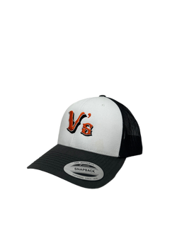 Baseball Logo Cap White Grey & Orange