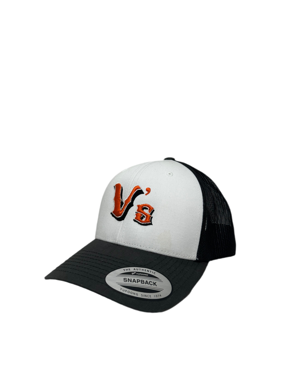 Baseball Logo Cap White Grey & Orange