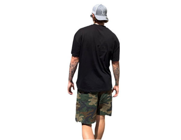 Black & White Box Logo Oversized Tee