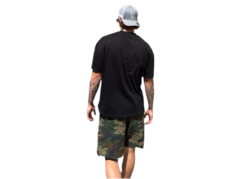 Black & White Box Logo Oversized Tee