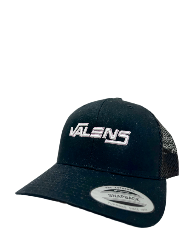 Black & White+Pink Valens Script Cap